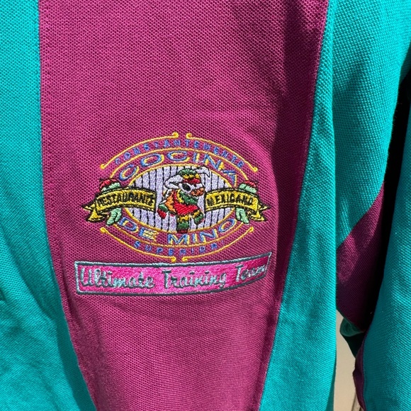 B Boa Resort, Polo, Green & Purple, Size Large - Picture 3 of 4